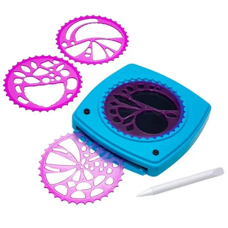 Spirograph Doodle Pad with 4 pink stencil wheels and white stylus – Ireland