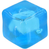 Blue translucent Squishy Icecube shown in its cube shape