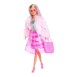 Steffi doll wearing sunglasses, glitter top and pink handbag standing upright – Ireland