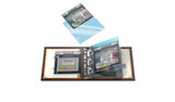 Open Sticki Rolls Minecraft collector's book with a page card placed above it