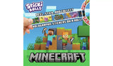 Front cover of the Sticki Rolls Minecraft collector's book with Steve, Alex and the Minecraft logo