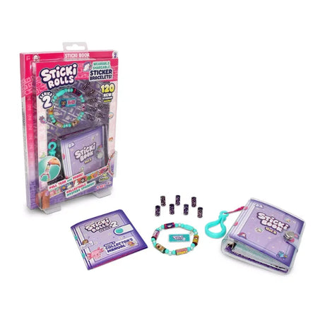 Front packaging of Sticki Rolls Sticker Book Series 2 with bracelet and stickers in Ireland