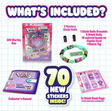 Sticki Rolls Sticki Band Series 2 contents layout with bracelet, collector’s manual and 70 stickers in Ireland