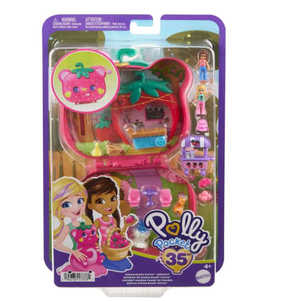 Polly Pocket Straw-Beary Patch Compact