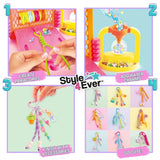 Style 4 Ever DIY Keychain Factory instructions showing cord making, water charms and finished keychains