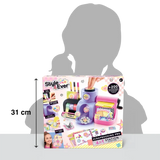 Style 4 Ever Scrapbooking Studio Pro retail box shown with a vertical measurement arrow against a grey silhouette of a person for scale.