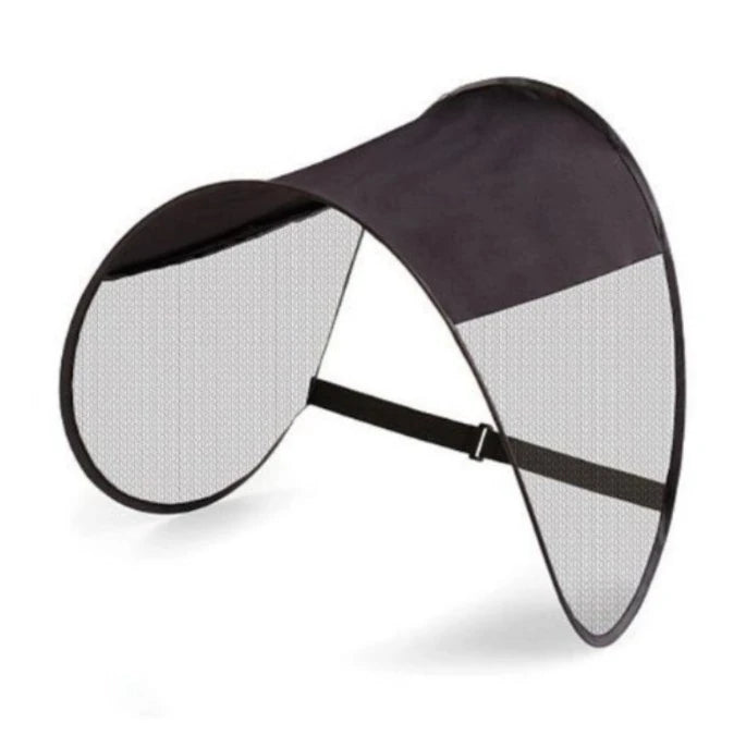 Summer Infant Car Seat RayShade black canopy sunshade for babies shown on a white background