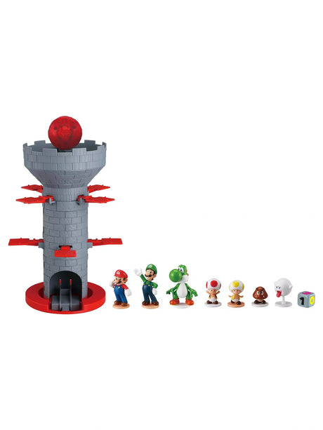 Super Mario Blow Up! Shaky Tower contents layout with character figures