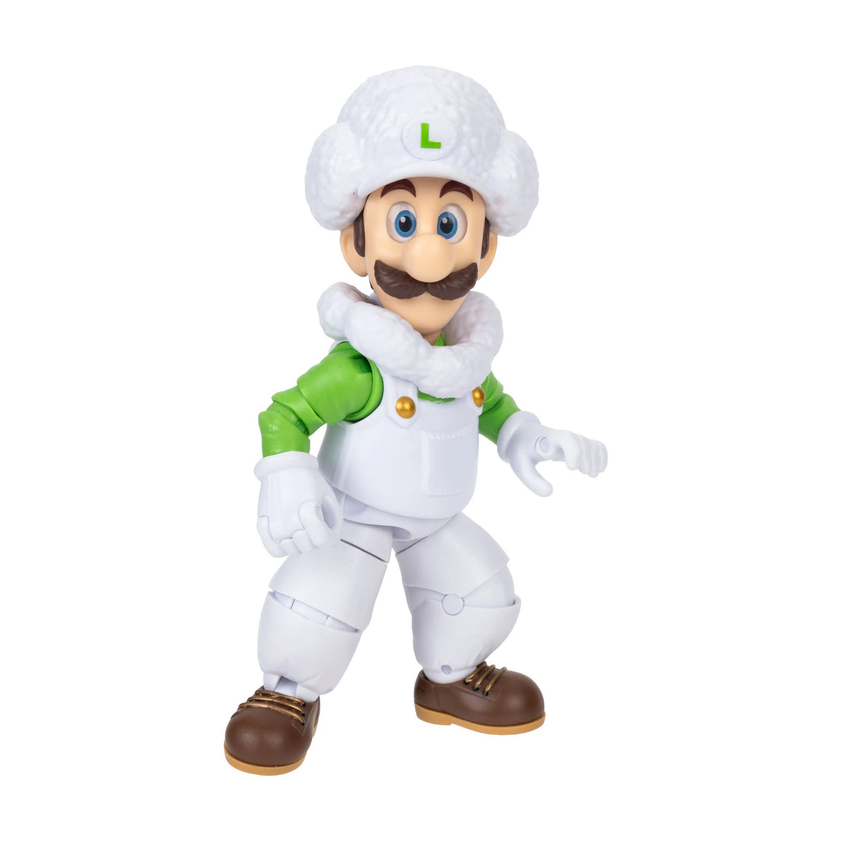 Cloud Luigi figure in white and green outfit posed with one hand forward