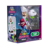 Cloud Luigi window box packaging viewed from the left with the figure and cloud accessory visible