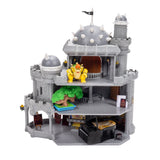 Super Mario Galaxy Movie Bowser Castle Playset interior with Bowser figure, piano and tree
