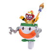 Angled view of Bowser Jr. in the Super Mario Galaxy Movie Clown Car holding the large orange brush