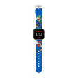 Super Mario Bros Blue LED Watch strap detail with buckle fastening