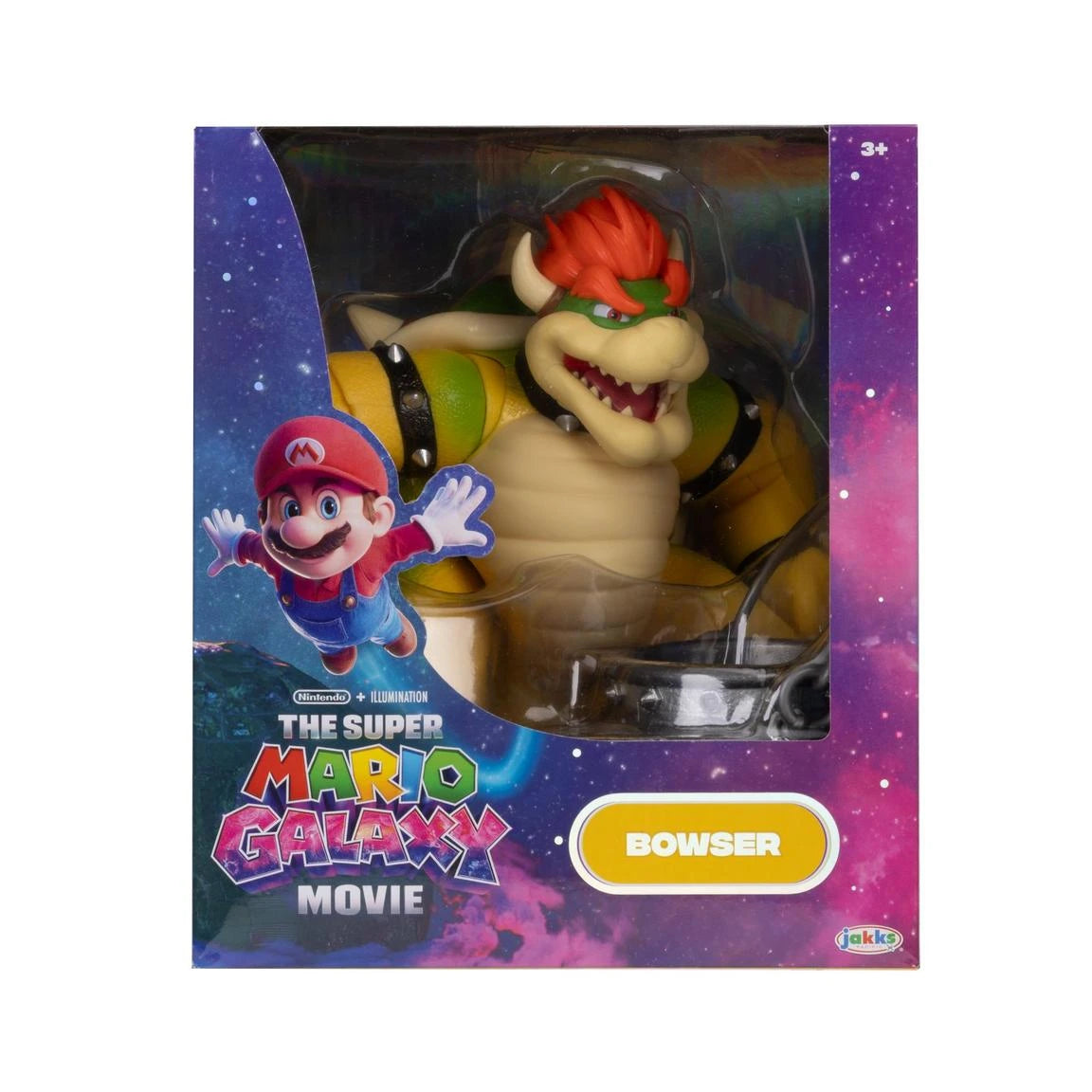Super Mario Movie Bowser 6 inch figure in retail packaging with the cauldron accessory.