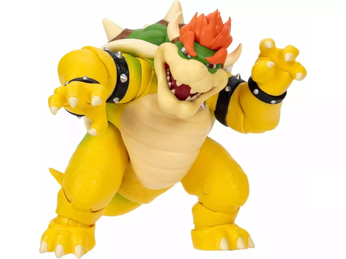Super Mario Movie Bowser figure shown from the front on a white background.