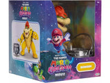 Front of the Super Mario Movie Bowser 6 inch figure packaging showing the boxed figure and cauldron accessory.