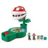 Super Mario Piranha Plant Escape game shown assembled with Mario and Luigi figures