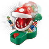 Super Mario Piranha Plant Escape game shown with Piranha Plant head open and Mario and Luigi figures nearby