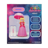 Back of The Super Mario Galaxy Movie Princess Peach packaging showing the figure with open and closed parasol accessories