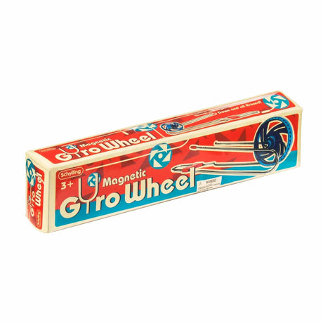 SupeRetro Magnetic Gyro Wheel toy packaging box front view – Ireland