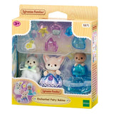 Sylvanian Families Enchanted Fairy Babies retail packaging showing three animal baby figures, fairy costumes, matching magical friends and product number 5871.