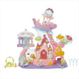 Sylvanian Families Baby Mermaid Castle playset shown with accessories laid out on a white background