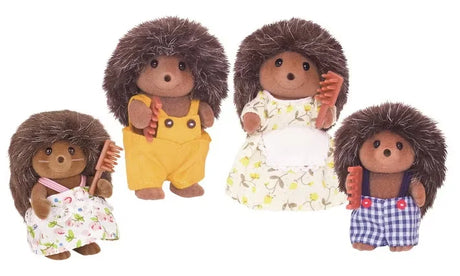 Sylvanian Families Hedgehog Family four Bramble figures father mother brother and sister with brushes in Ireland