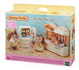 Sylvanian Families Baby Castle Nursery box with 26 pieces including castle building, furniture, and playground for role play in Ireland.