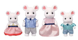 Four Marshmallow Mouse figures shown from the front on a white background