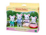Sylvanian Families Marshmallow Mouse Family figures shown in front packaging