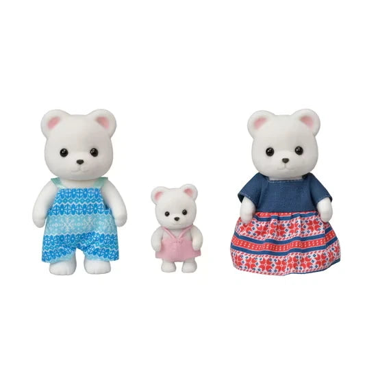 Three white bear figures shown together on a white background