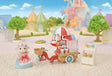Sylvanian Families Popcorn Trike play scene with Barbara the Sheep, trike and snack stand displayed in Ireland.