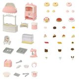 Sylvanian Families Village Cake Shop Starter Set pieces including oven, cakes and tools