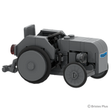 BRIXIES Plus Massey Ferguson TEA 20 Mini viewed from the front right showing the grey bonnet, headlamp, Ferguson badge and rear wheel