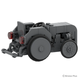 BRIXIES Plus Massey Ferguson TEA 20 Mini viewed from the rear right showing the twin red rear lights, three point linkage and rear wheel