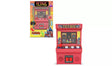 Tetris Classics Retro Mini Arcade Machine shown beside its Arcade Classics retail box, displaying colour screen, age 8+ rating and Tetris branding