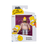 The Simpsons Grampa Simpson figure inside retail packaging with Homer and Bart artwork