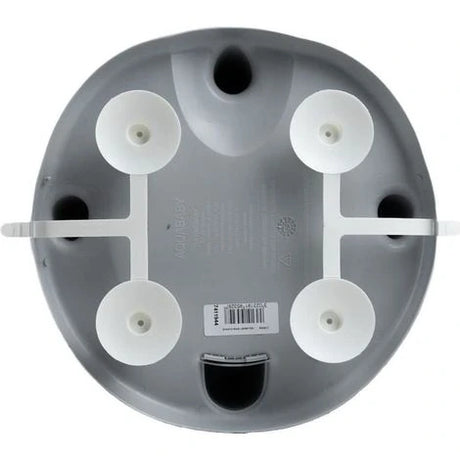 Thermobaby Aquababy Grey Bath Seat underside with four white suction cups