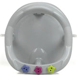 Thermobaby Aquababy Grey Bath Seat top view with three coloured star toys