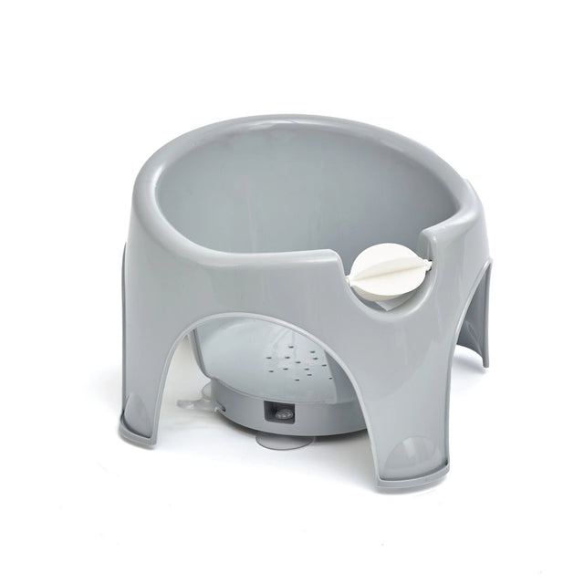 Thermobaby Aquafun Grey Bath Ring with grey seat, front watermill and suction cup base