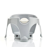 Thermobaby Aquafun Grey Bath Ring front view with high back and white watermill