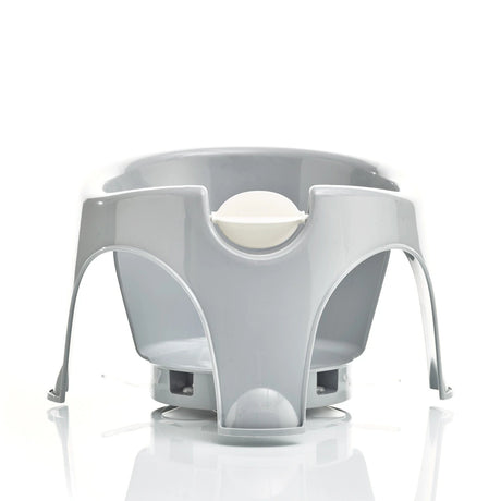 Thermobaby Aquafun Grey Bath Ring front view with high back and white watermill