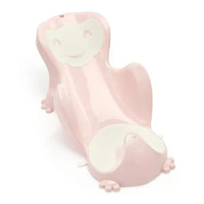 Thermobaby Babycoon Powder Pink Bath Seat front angle view showing the pink baby bath support