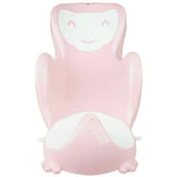 Thermobaby Babycoon Powder Pink Bath Seat front view showing the contoured baby support shape