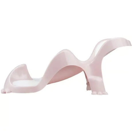 Thermobaby Babycoon Powder Pink Bath Seat side profile showing the raised head and leg support