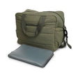 Thermobaby Pluméa Cactus Green changing bag with grey changing mat