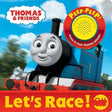 Thomas & Friends Let's Race! Sound Book cover with Thomas and yellow sound button