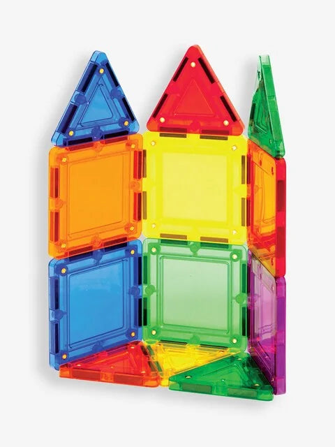 Magnetic tile layout from Tileblox Rainbow Set assembled vertically – Ireland