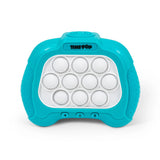 Time Pop Light Up Push Popper Game Blue front view with white pop buttons