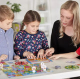 Children playing Times Tables Heroes game by Orchard Toys Ireland